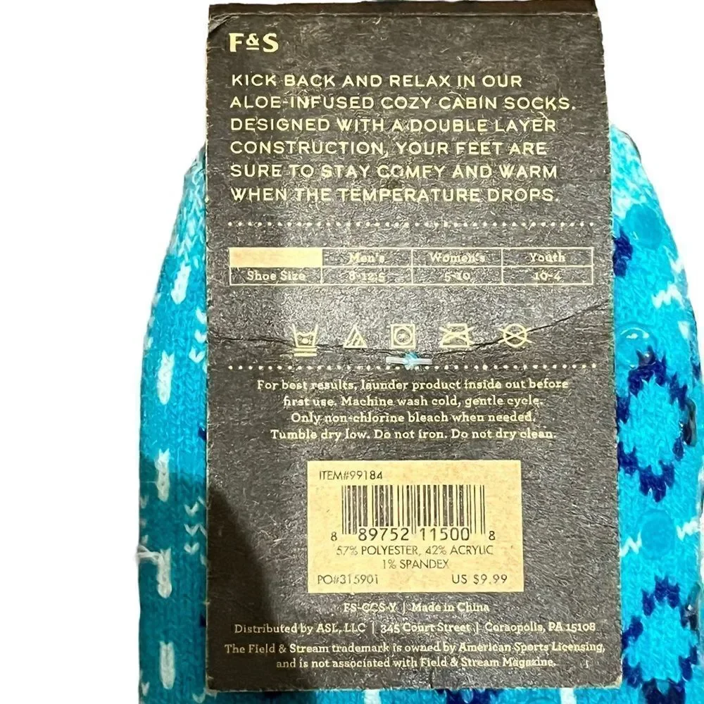 ‎Field & Stream Cozy Cabin Youth Socks, NWT